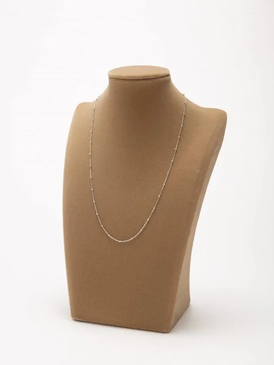 Arranged silver chain necklace 54cm
