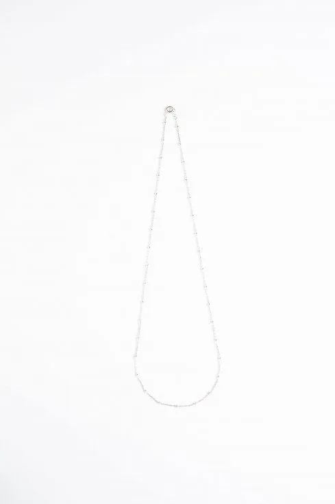 Arranged silver chain necklace 54cm