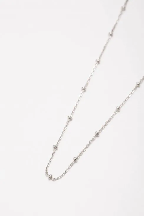 Arranged silver chain necklace 54cm