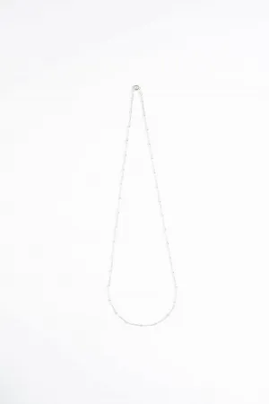Arranged silver chain necklace 54cm