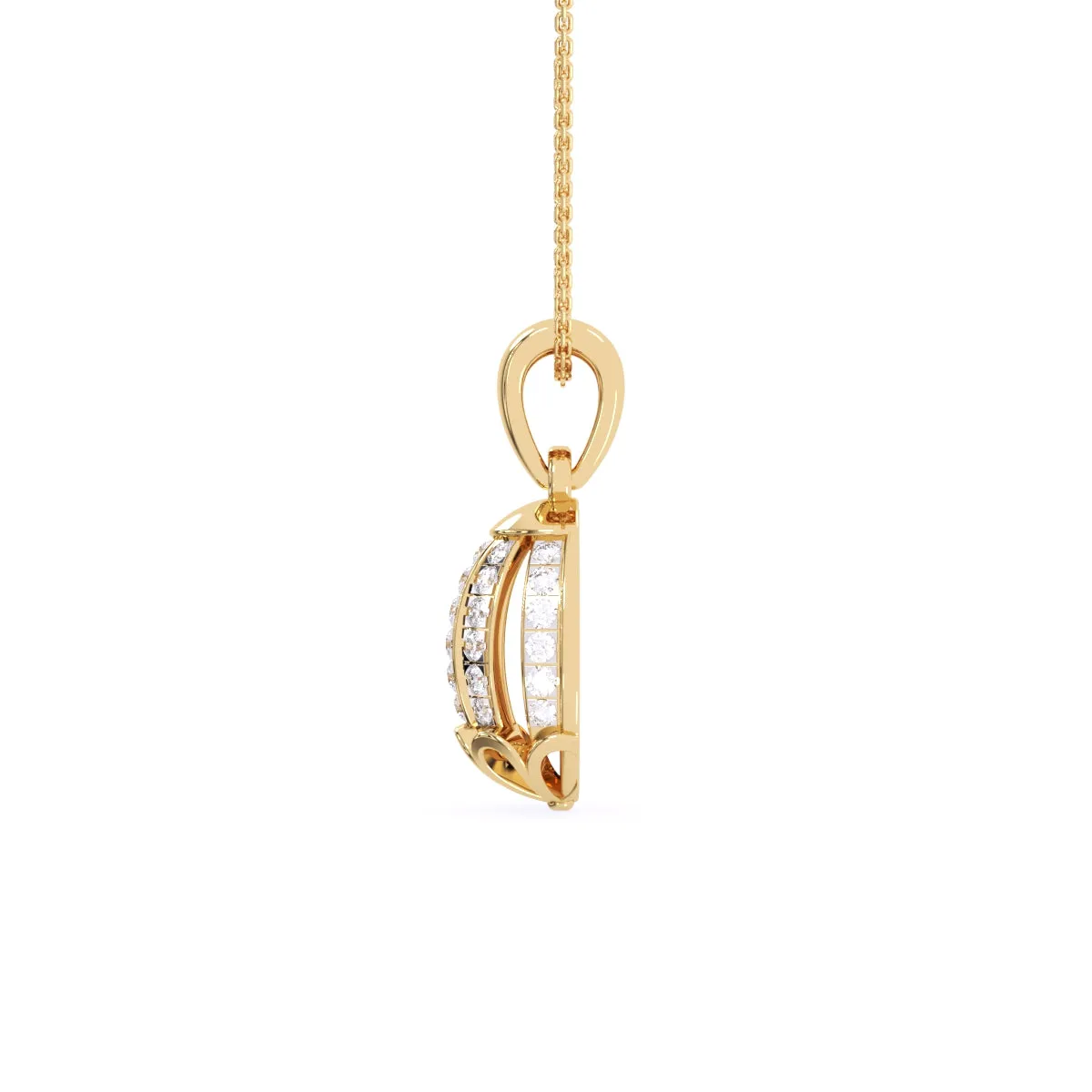 Artistic Ball Diamond Daily Wear Pendant