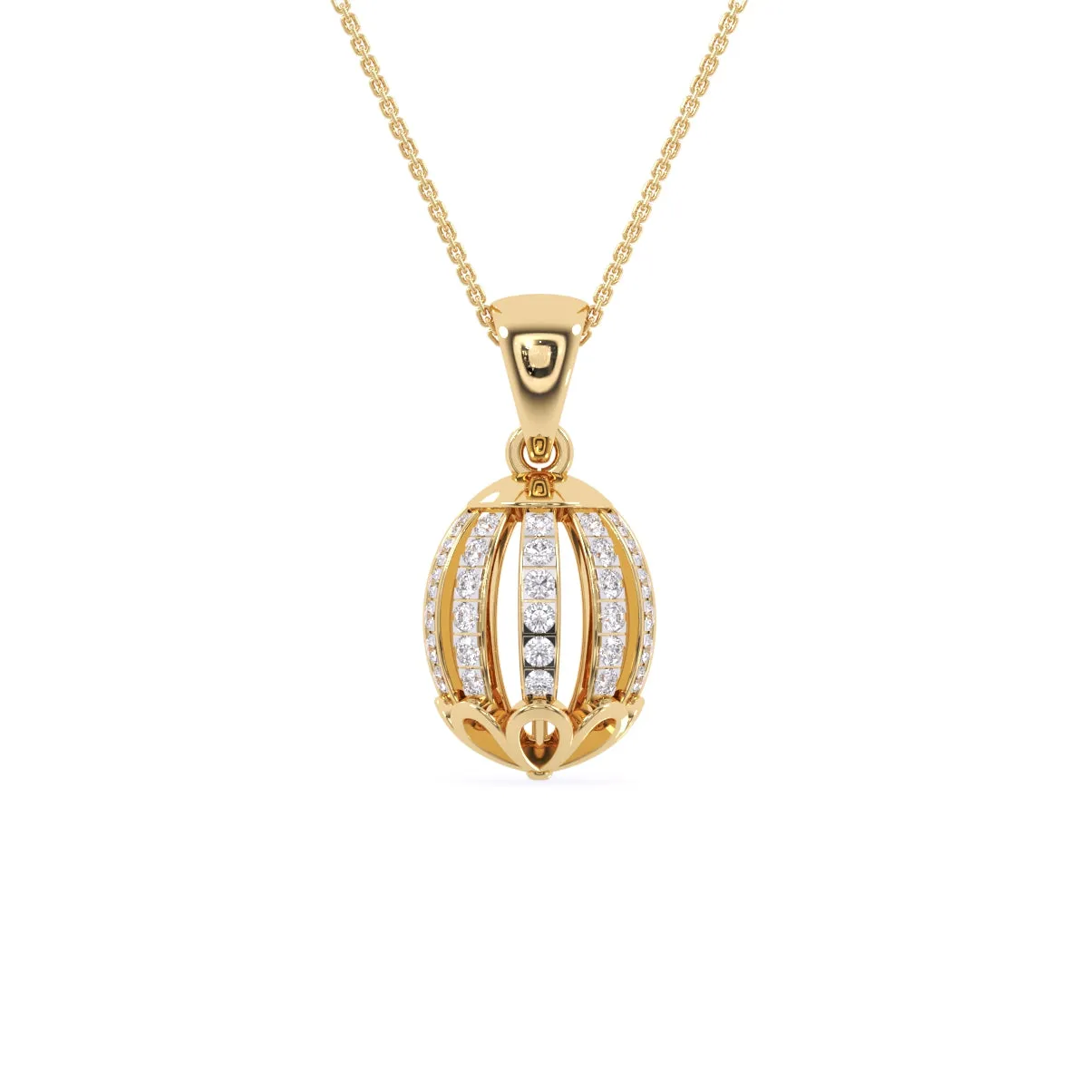 Artistic Ball Diamond Daily Wear Pendant