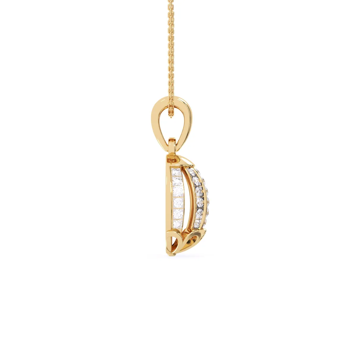 Artistic Ball Diamond Daily Wear Pendant