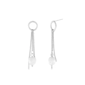 Audrey Simple Glow Pearl Earring Silver Plating
