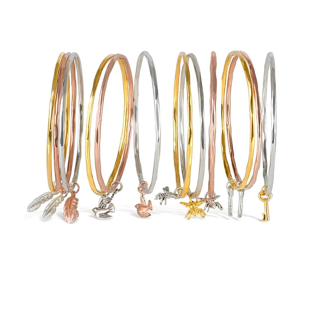 Bee Bangle | Rose Gold - Silver