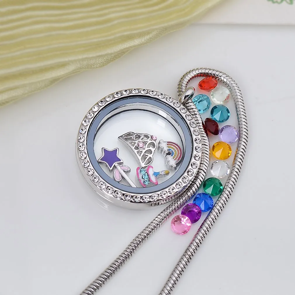 beffy Girl's Happy Birthday Gift & Sweet Sixteen, Teen Girl Gift, Floating Living Memory Charms Lockets Necklace HappyBirthdayGift-C001