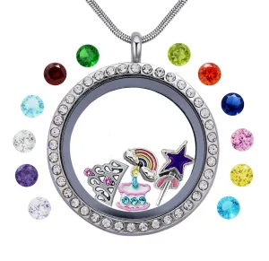 beffy Girl's Happy Birthday Gift & Sweet Sixteen, Teen Girl Gift, Floating Living Memory Charms Lockets Necklace HappyBirthdayGift-C001