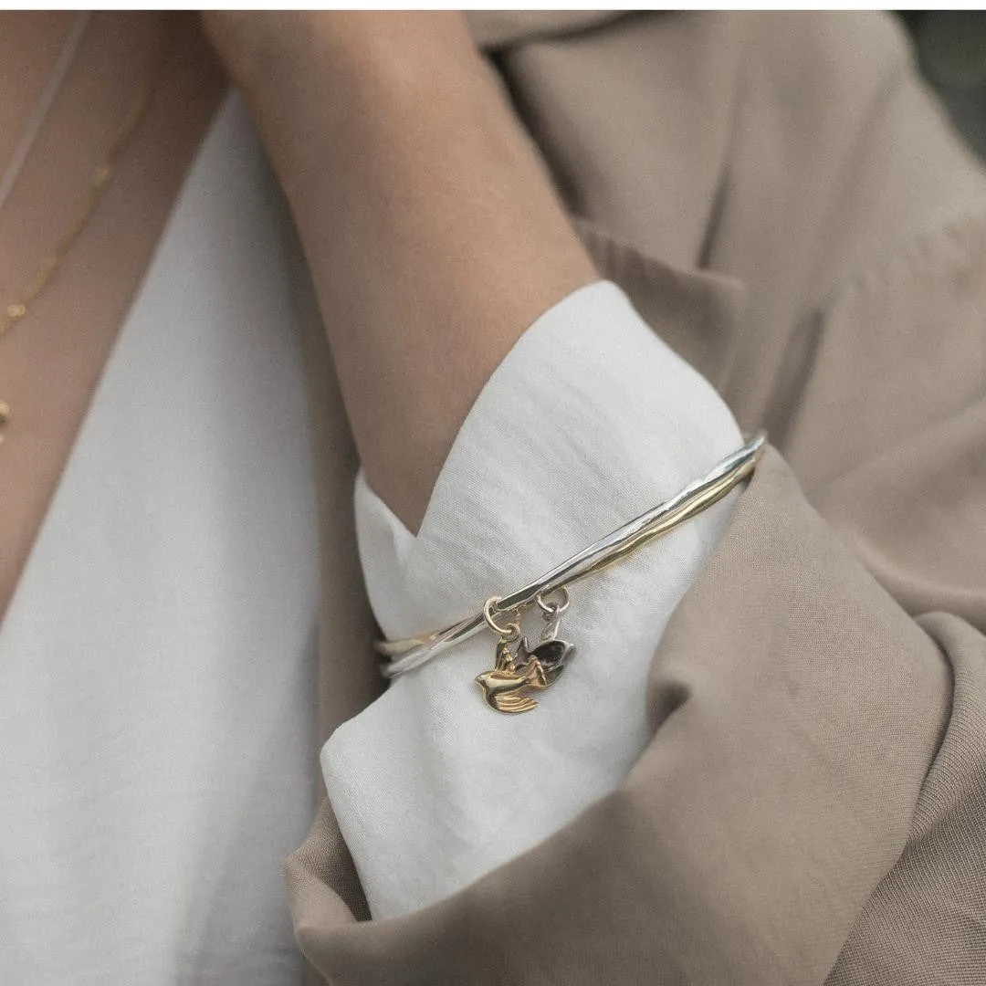 Bird Bangle | Gold - Silver