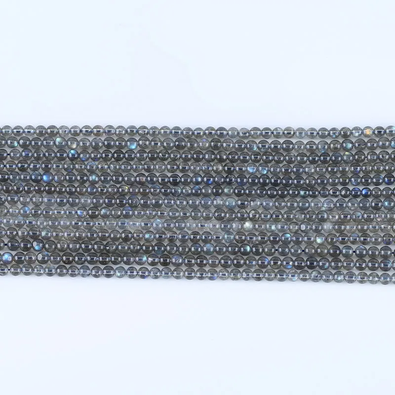 BITEFU 1 Strand Labradorite Round Shape Loose Beads ,DIY Accessories,Stone,Jewelry