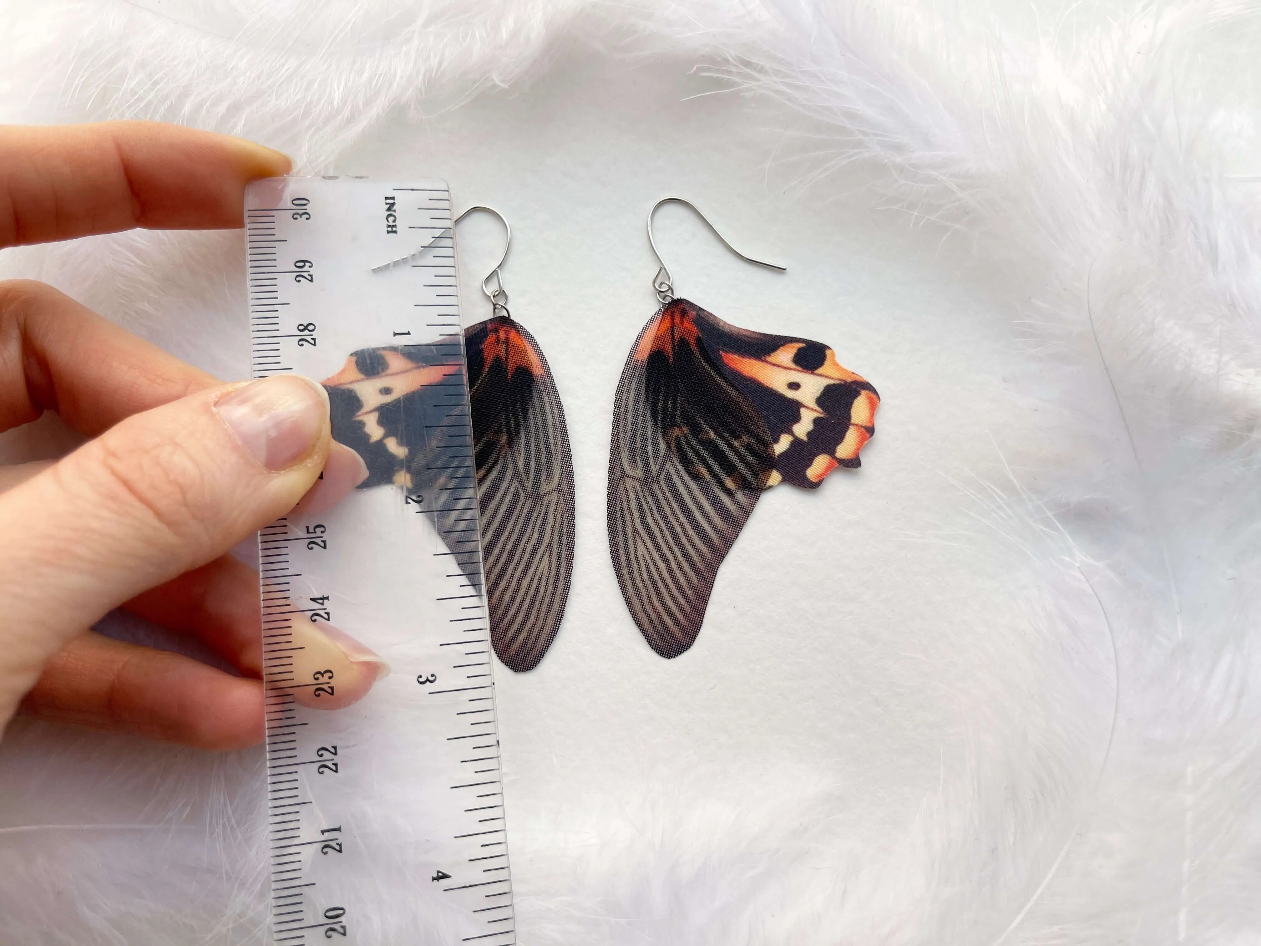 Black Whimsigoth Wings Earrings Handmade in Gothic Style
