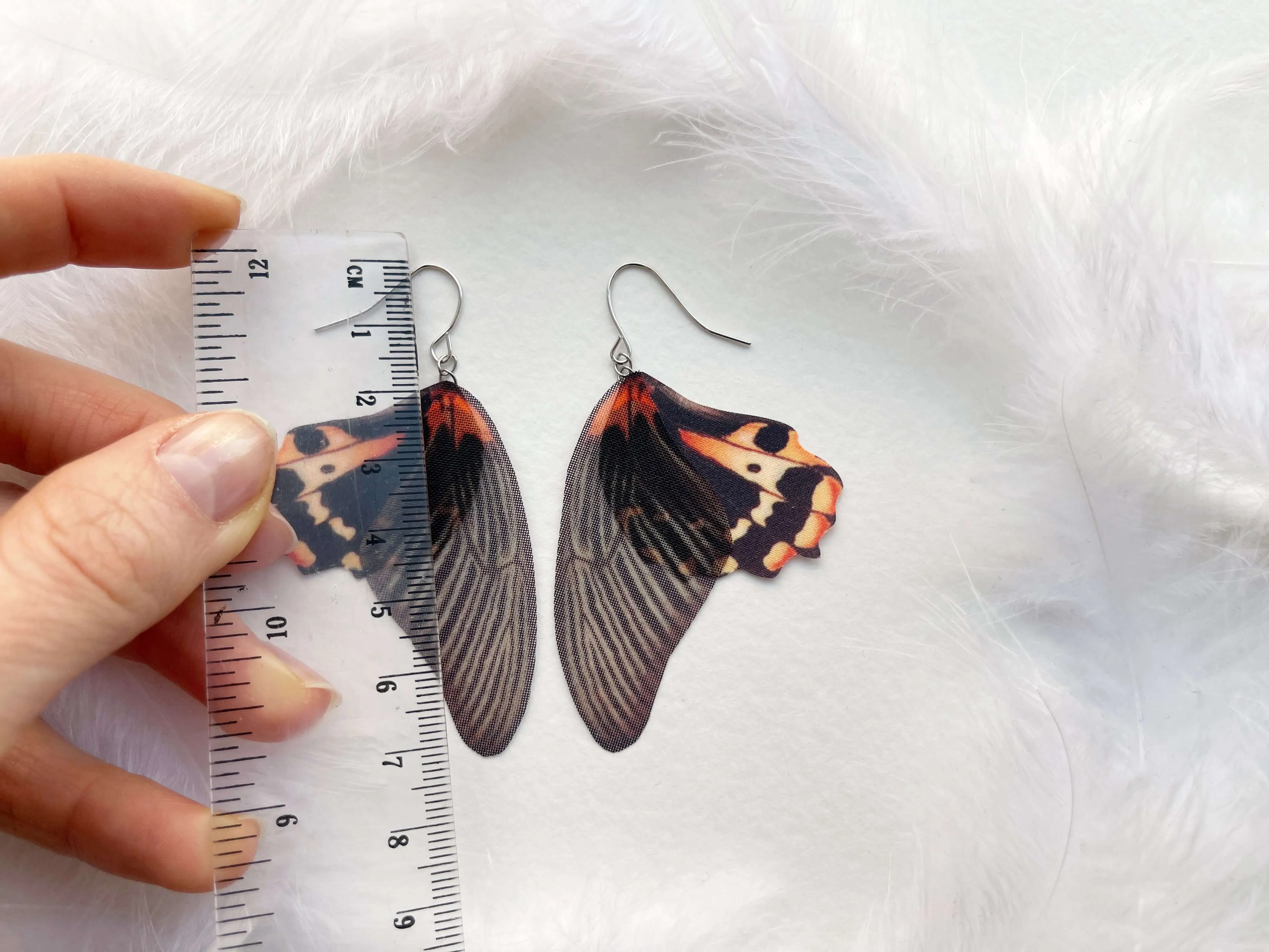 Black Whimsigoth Wings Earrings Handmade in Gothic Style