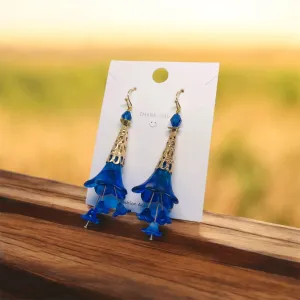 Blue Bohemian Bloom Earrings