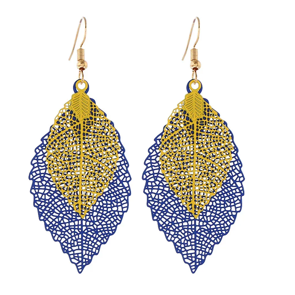 Bohemian Lightweight Double Layer Leaf Earings