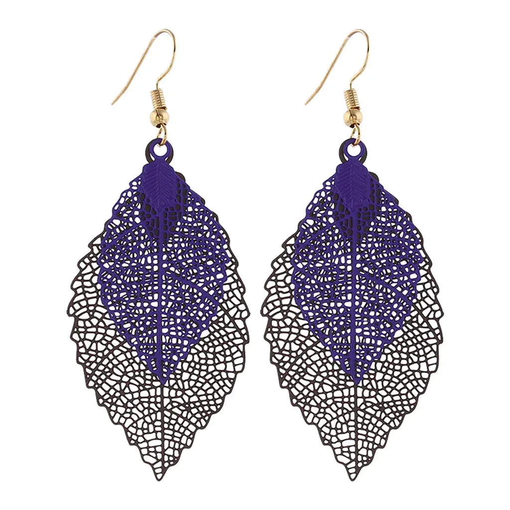 Bohemian Lightweight Double Layer Leaf Earings