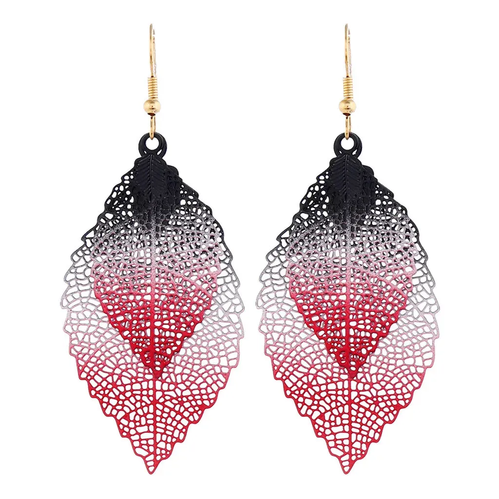 Bohemian Lightweight Double Layer Leaf Earings