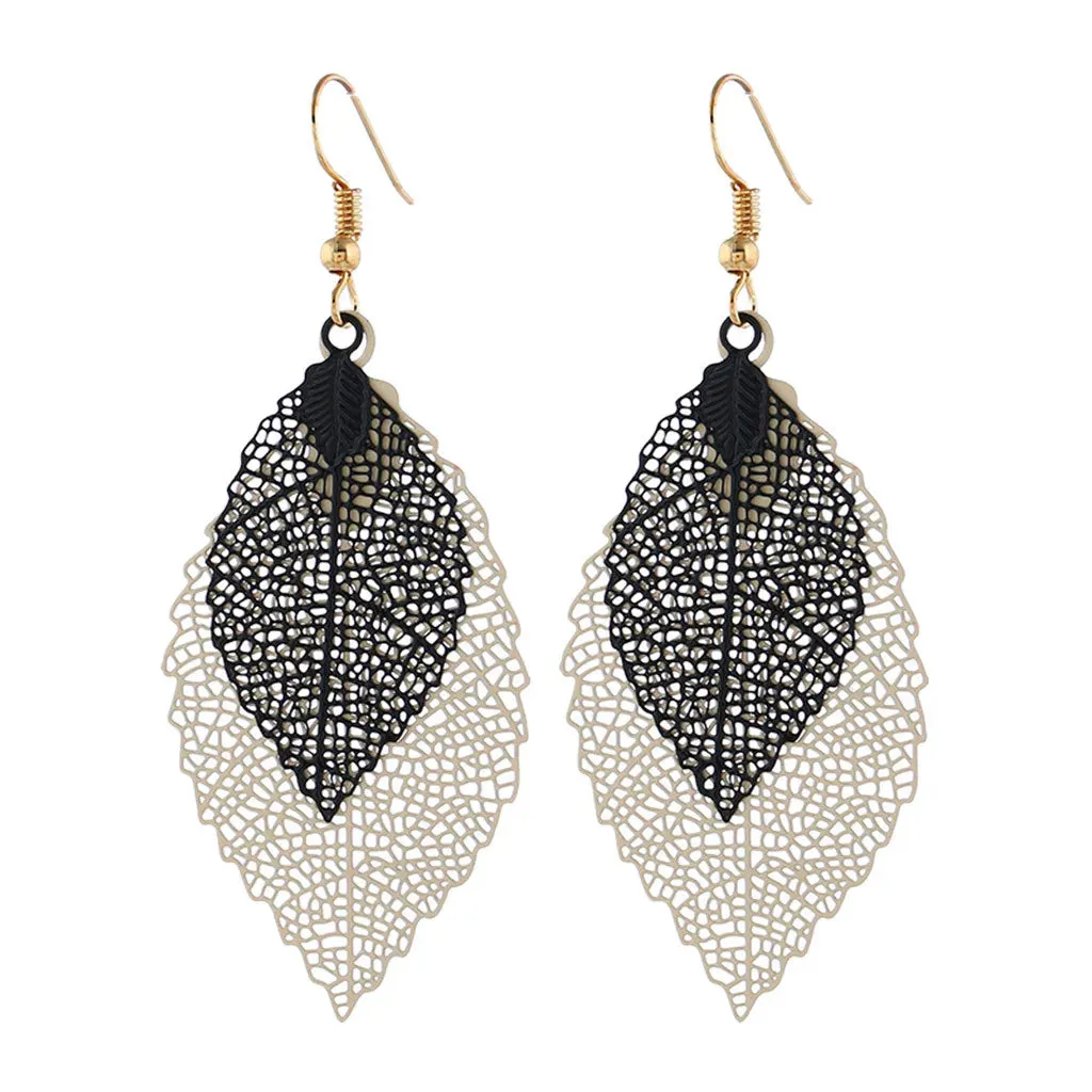Bohemian Lightweight Double Layer Leaf Earings