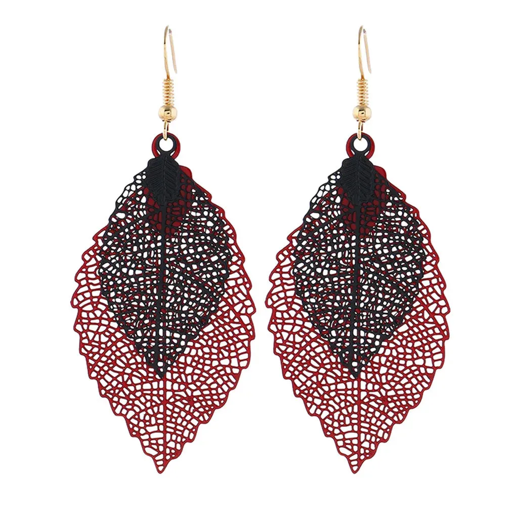 Bohemian Lightweight Double Layer Leaf Earings