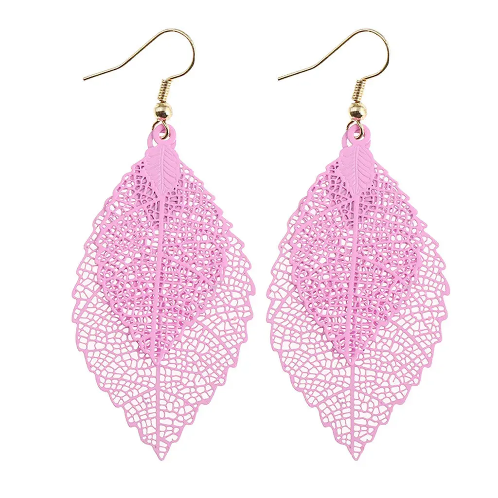 Bohemian Lightweight Double Layer Leaf Earings