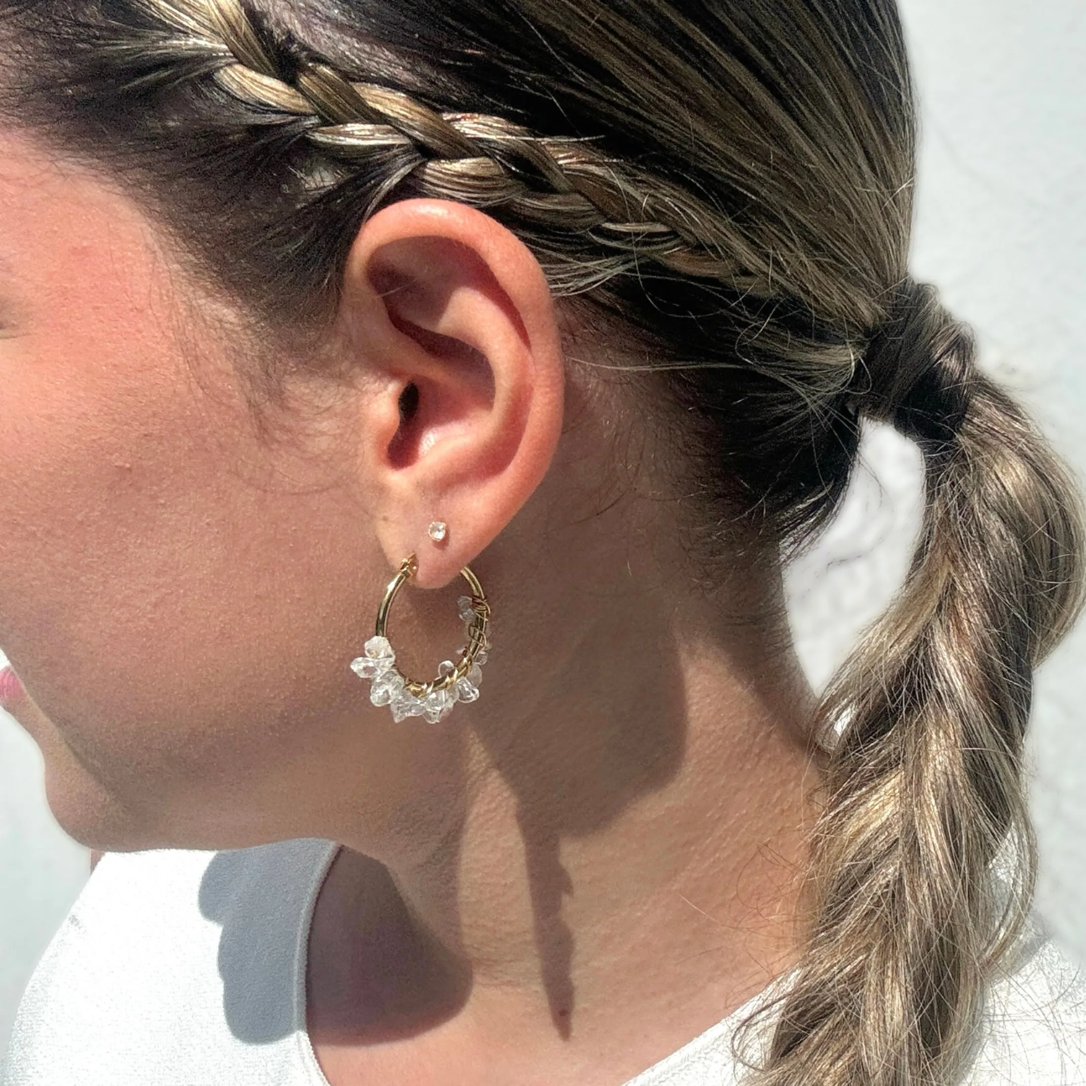 Bohemian Stones Hoops