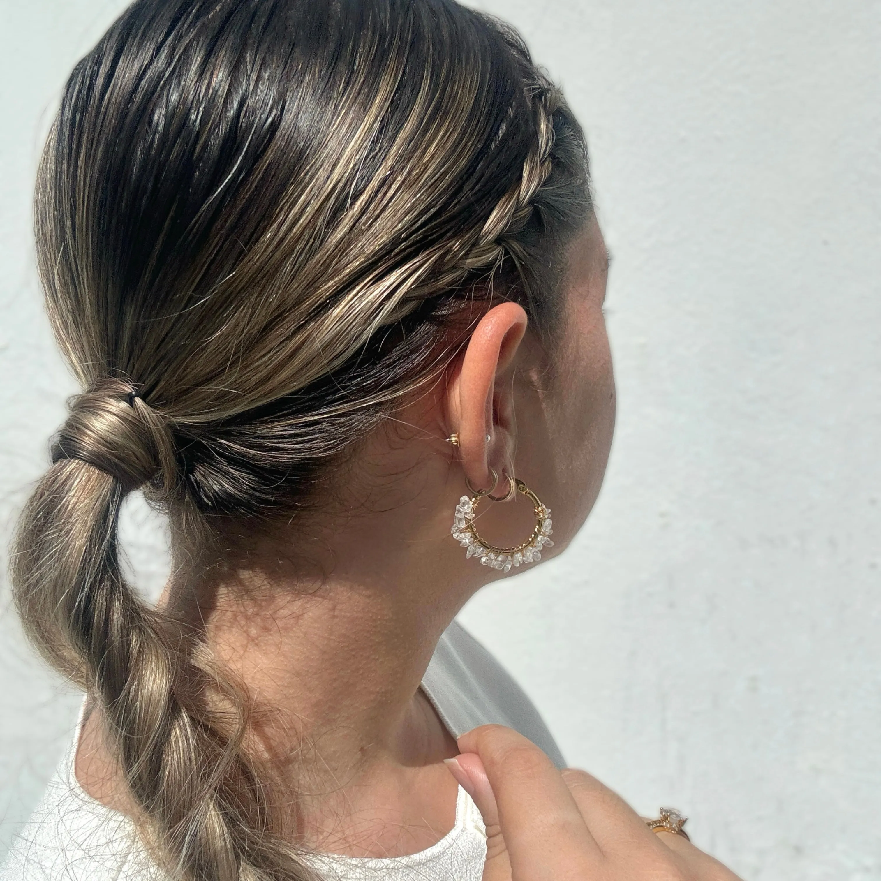 Bohemian Stones Hoops