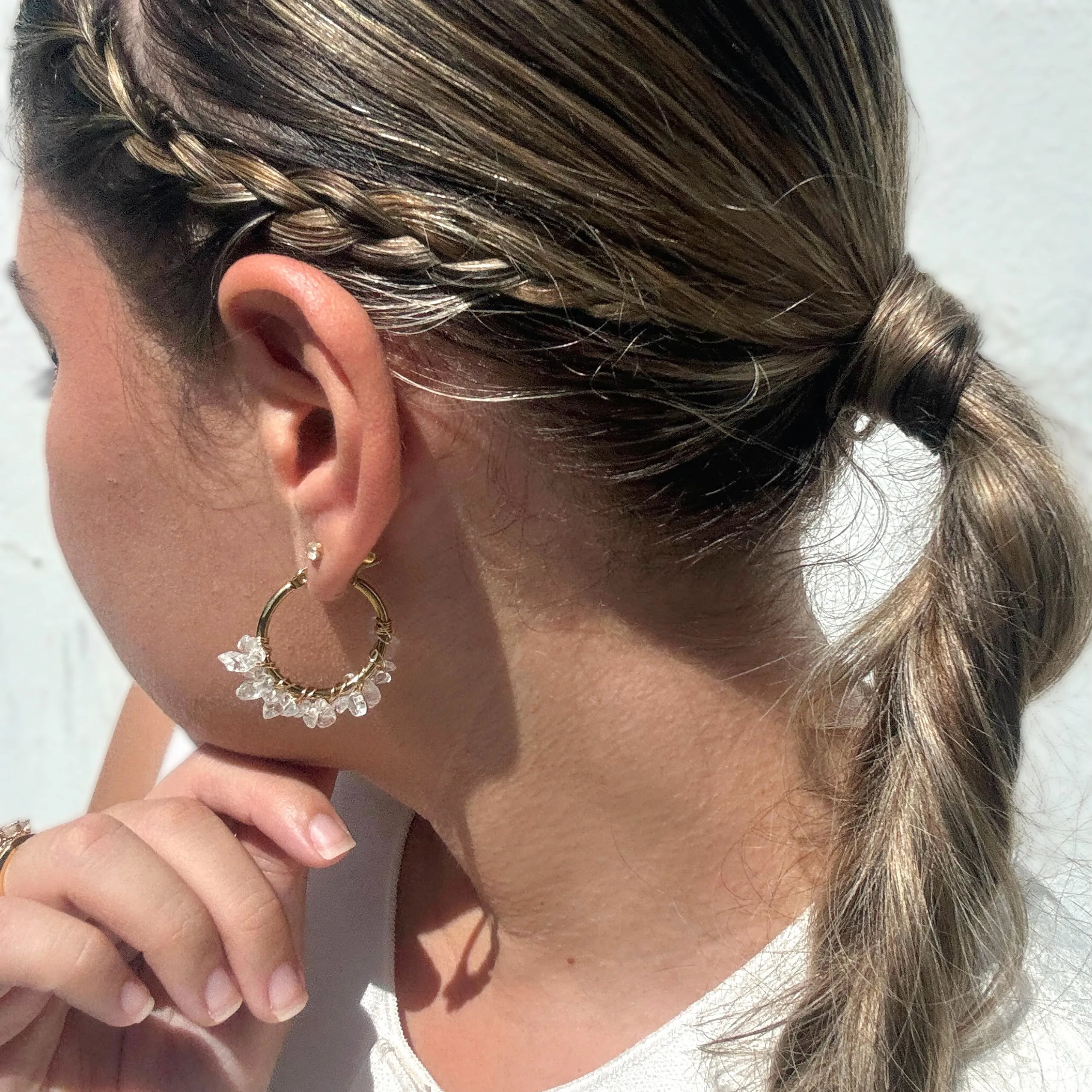 Bohemian Stones Hoops