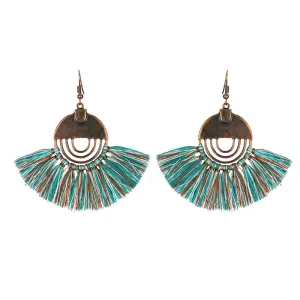 Bohemian Tassel Fan Earrings