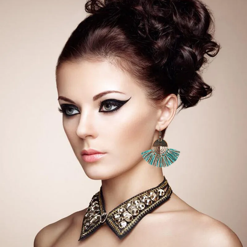 Bohemian Tassel Fan Earrings