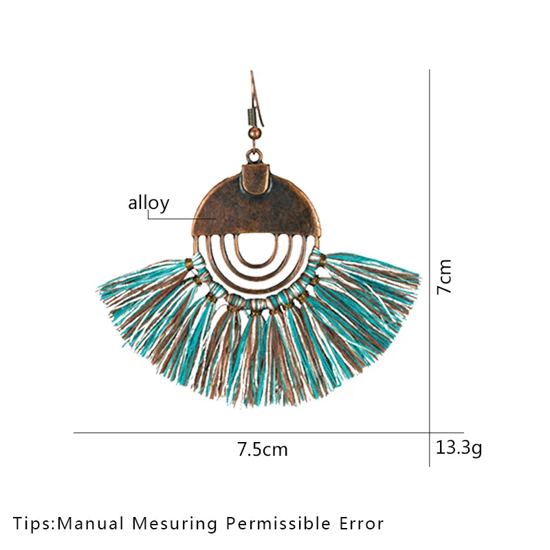 Bohemian Tassel Fan Earrings