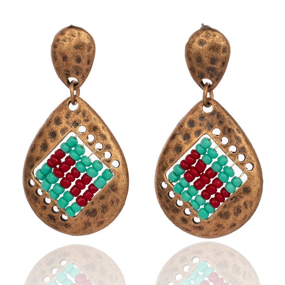 Bohemian Vintage India Beads Earrings