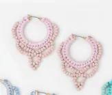 Boho Beaded Hoop Earrings