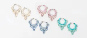 Boho Beaded Hoop Earrings