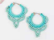 Boho Beaded Hoop Earrings
