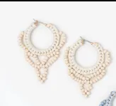 Boho Beaded Hoop Earrings