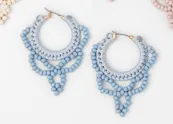 Boho Beaded Hoop Earrings