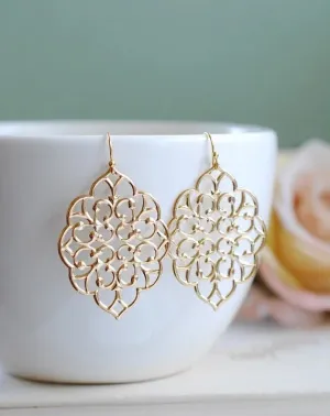 Boho Moroccan Filigree Dangle Earrings | Wedding & Gift Jewelry | Women's Earrings