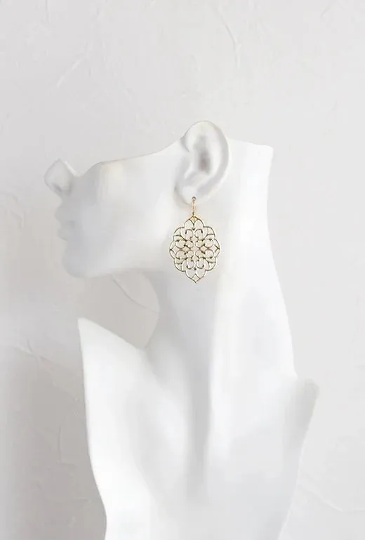 Boho Moroccan Filigree Dangle Earrings | Wedding & Gift Jewelry | Women's Earrings