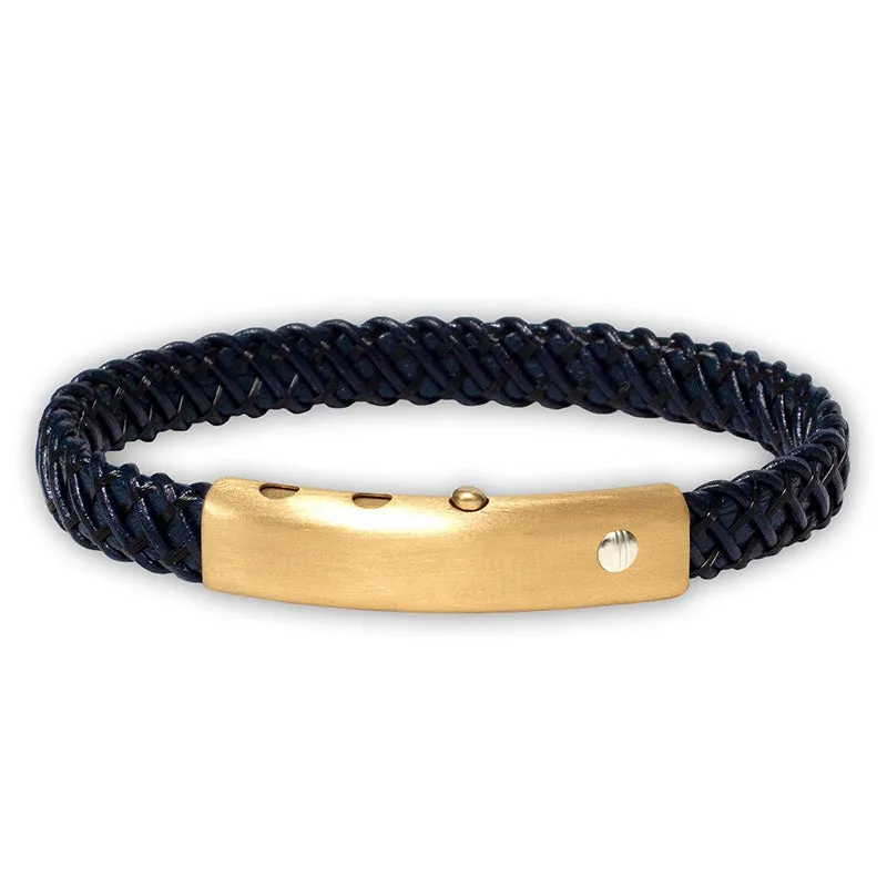 Borsari BR-TRA22Y Stainless Steel & 18K Gold Men's Bracelet