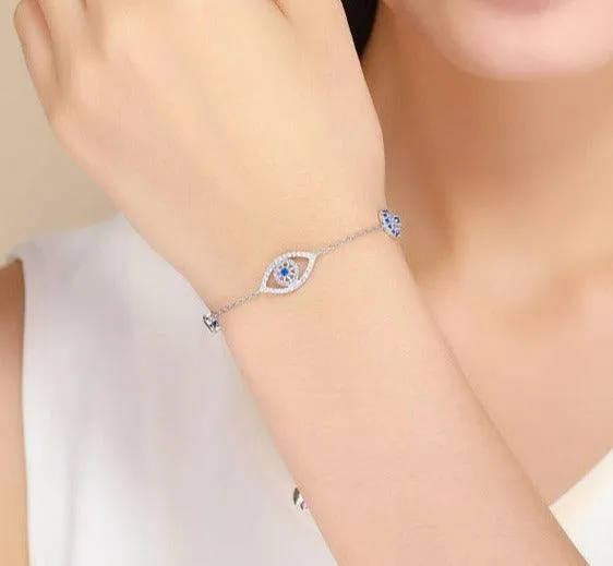 Bracelet for Women 925 Sterling Silver Zircon Blue Planet Charm Bracelet Gift for Her