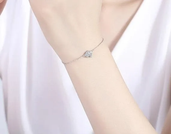 Bracelet for Women 925 Sterling Silver Zircon Blue Planet Charm Bracelet Gift for Her