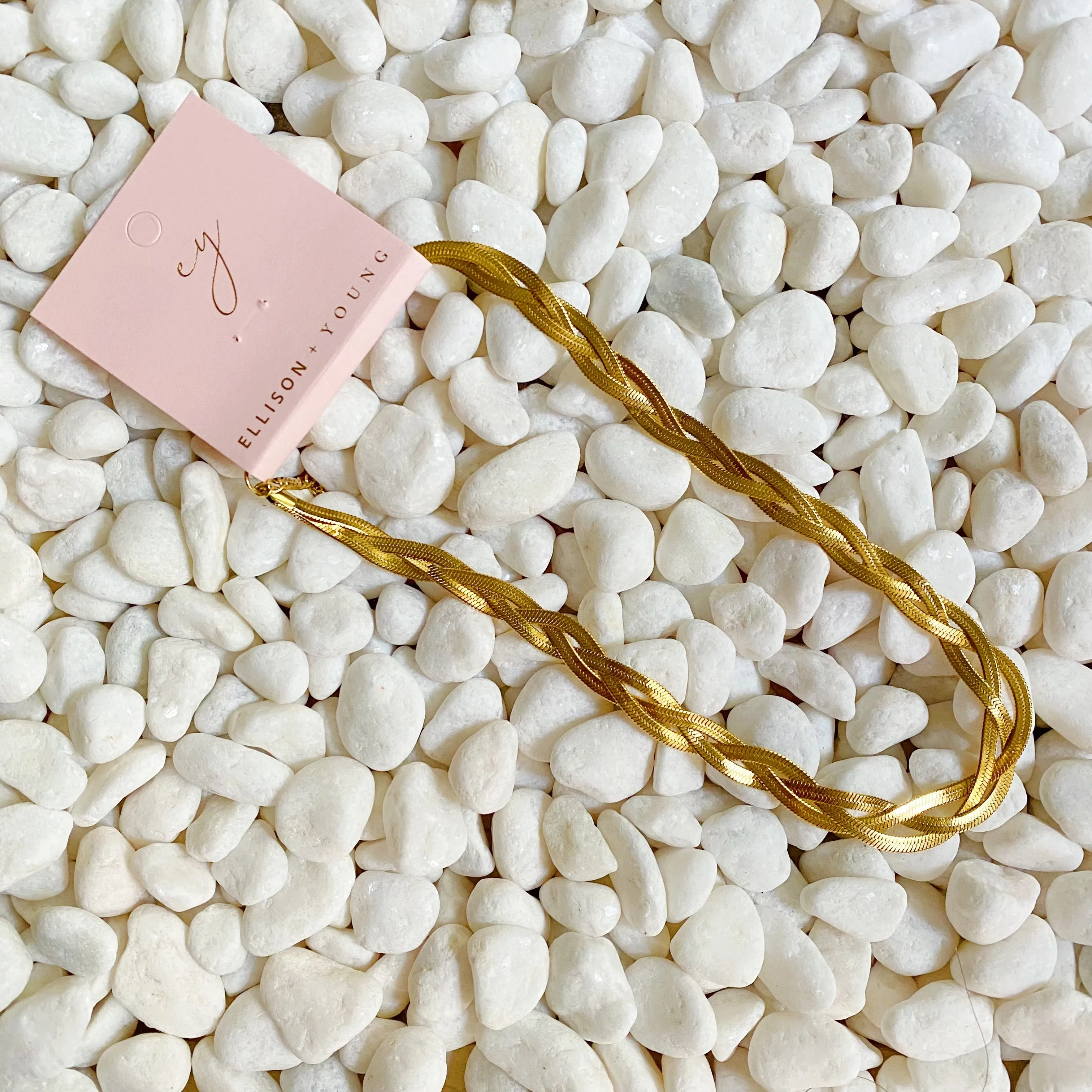 Braided Herringbone Chain Necklace