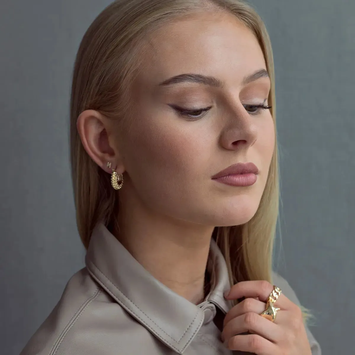 Bubbly Chunky Hoop Earrings