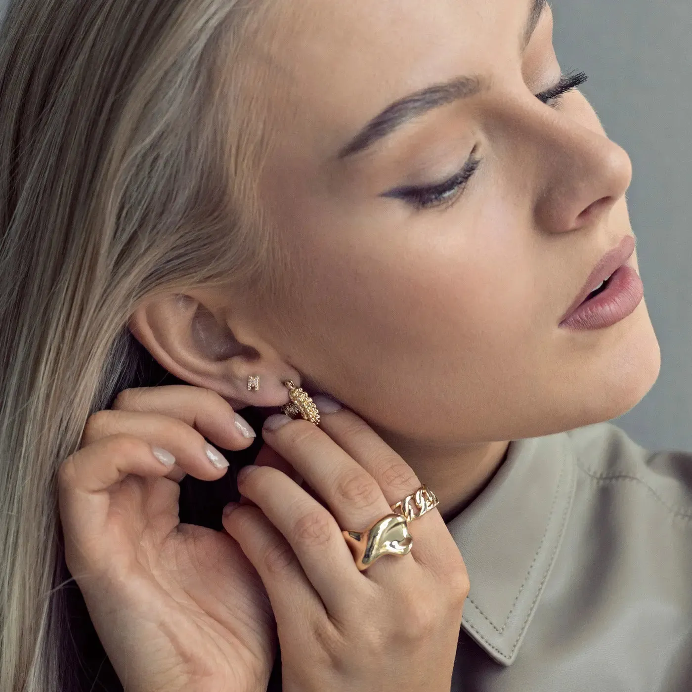 Bubbly Chunky Hoop Earrings