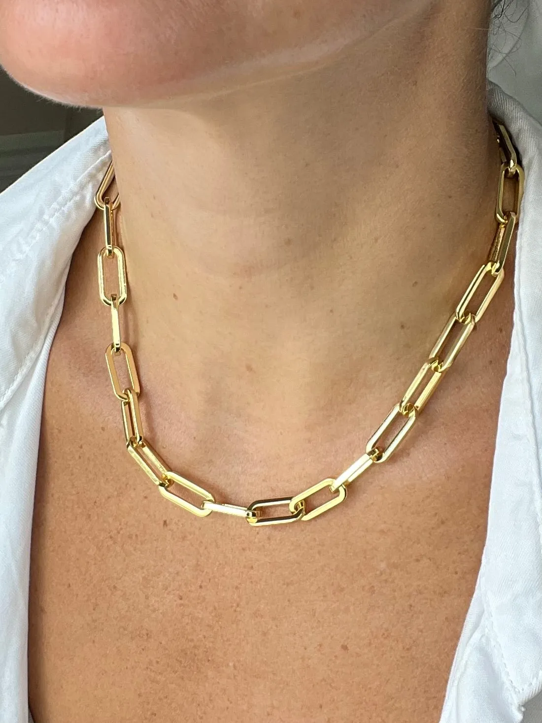Chunky Paperclip Chain Necklace