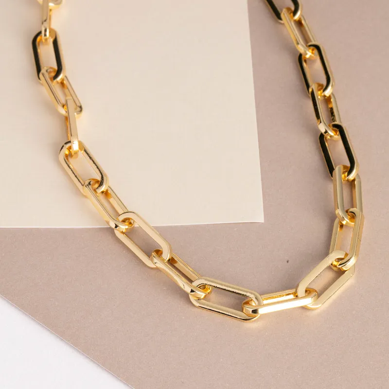 Chunky Paperclip Chain Necklace