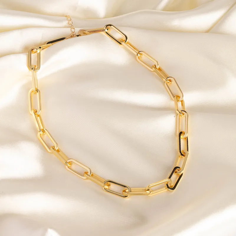 Chunky Paperclip Chain Necklace