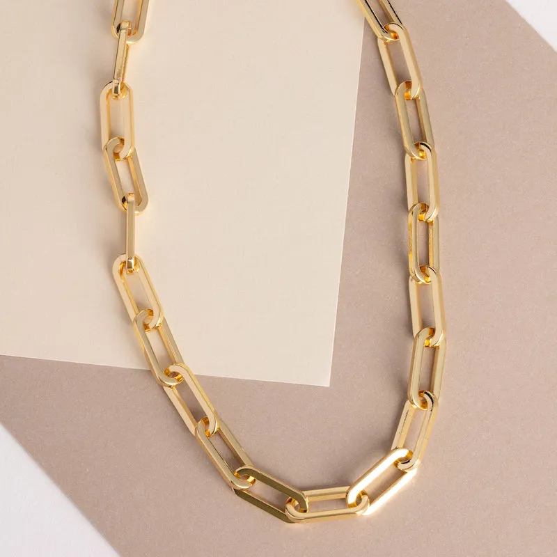 Chunky Paperclip Chain Necklace