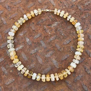 Citrine Disc Necklace