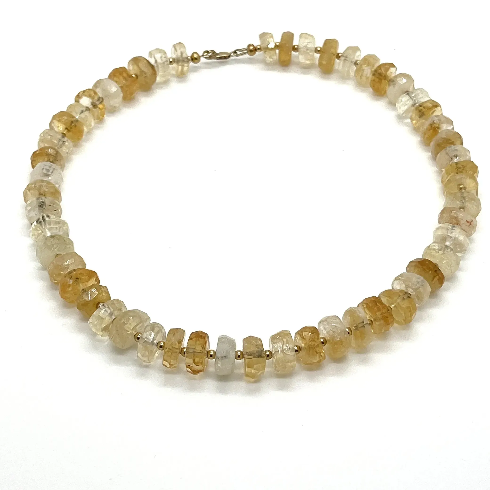 Citrine Disc Necklace