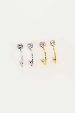Classic Stone Stud Earrings