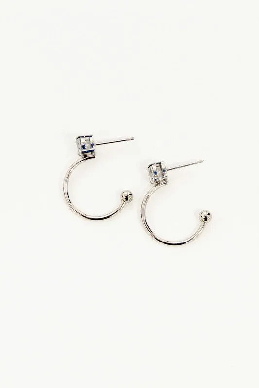 Classic Stone Stud Earrings